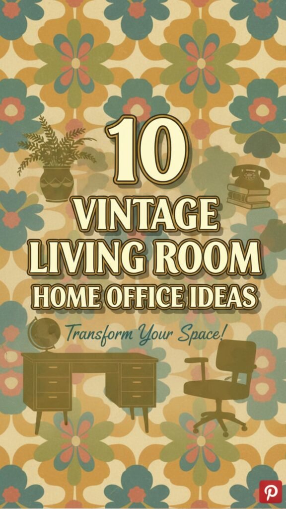1. Vintage Charm 10 Living Room Home Office Ideas to Inspire You