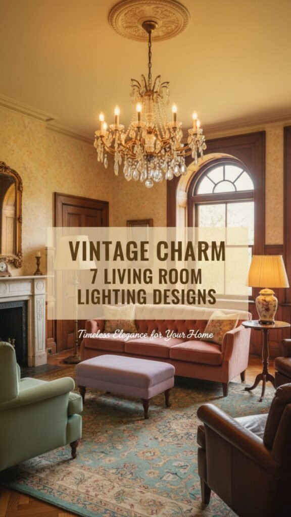 1. Vintage Charm 7 Living Room Lighting Designs with Retro Flair