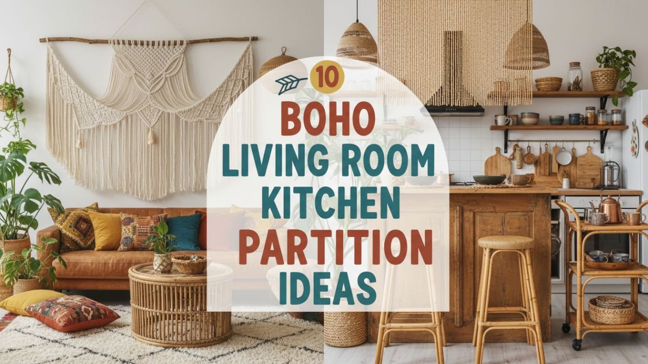 10 Boho Living Room Kitchen Partition Ideas That Feel Effortless