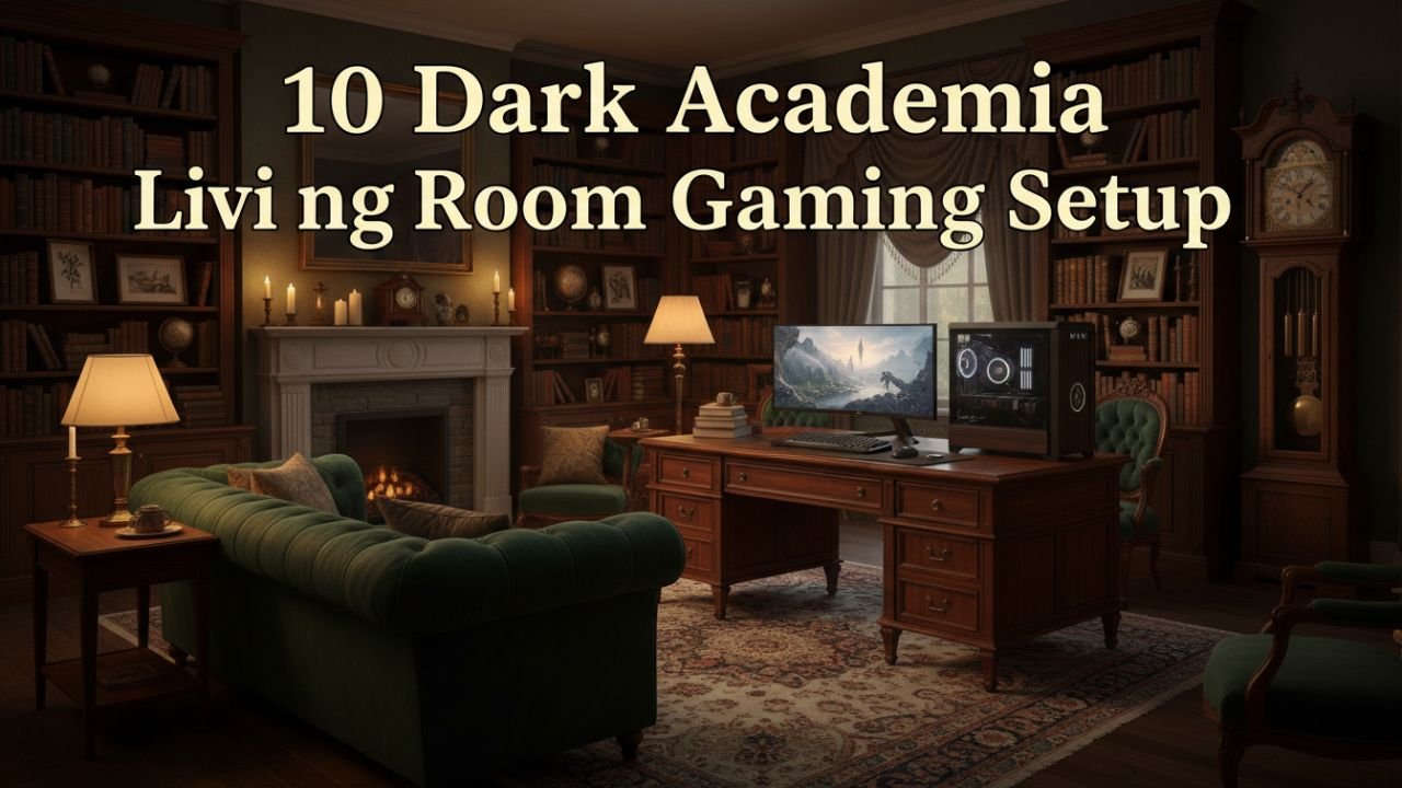 10 Dark Academia Living Room Gaming Setup Ideas