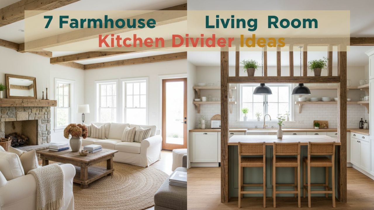 7 Farmhouse Living Room Kitchen Divider Ideas That Feel Cozy