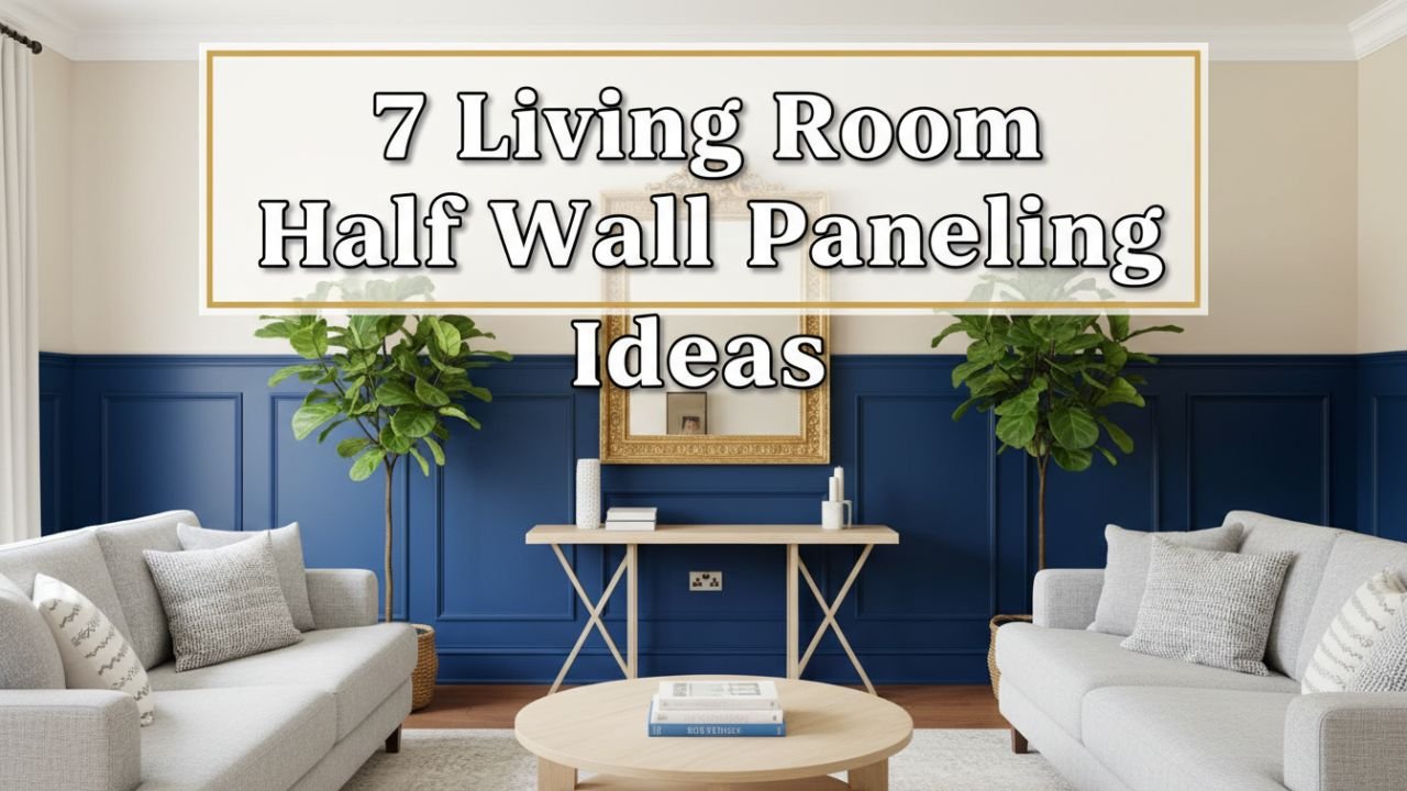 7 Living Room Half Wall Paneling Ideas in Different Styles