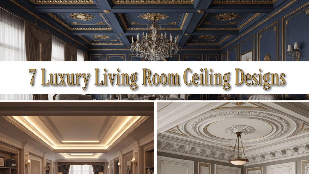 7 Luxury Living Room Ceiling Designs That Look High-End