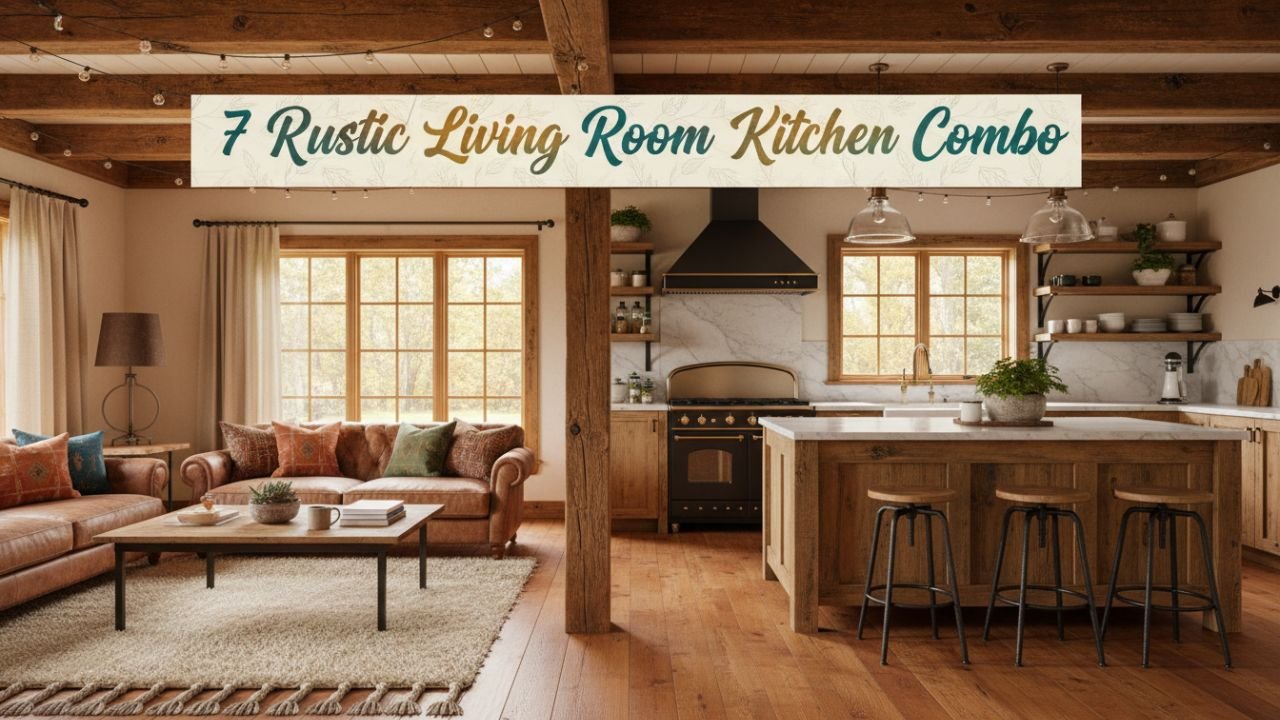 7 Rustic Living Room Kitchen Combo Designs With Warm Texture