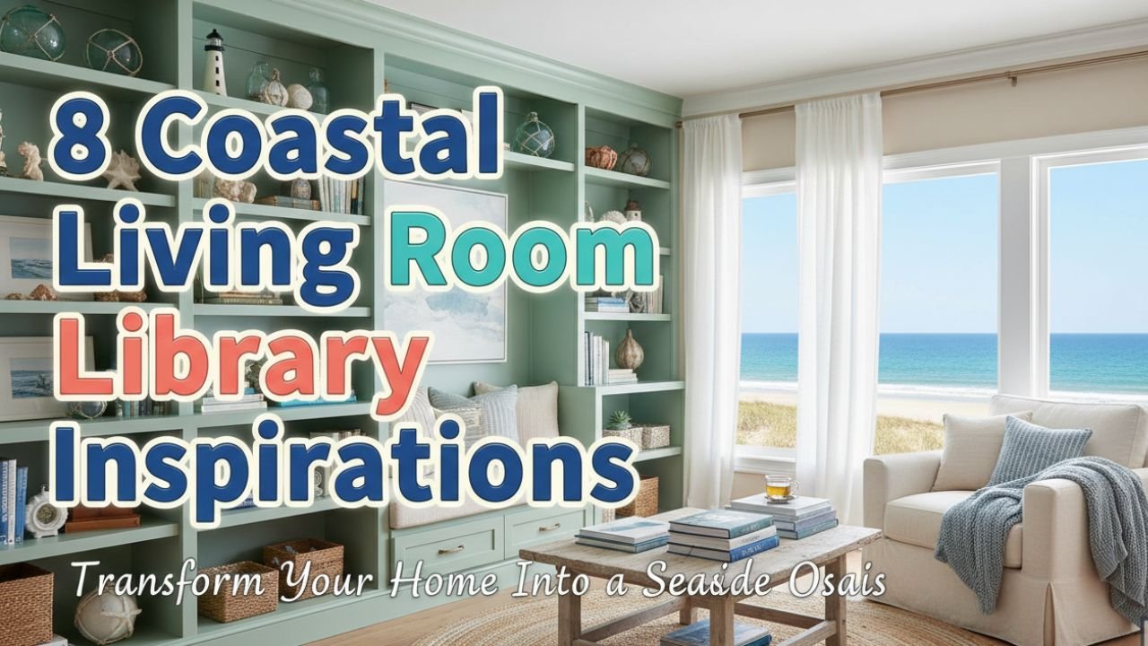 8 Coastal Living Room Library Inspirations for a Breezy, Relaxed Feel