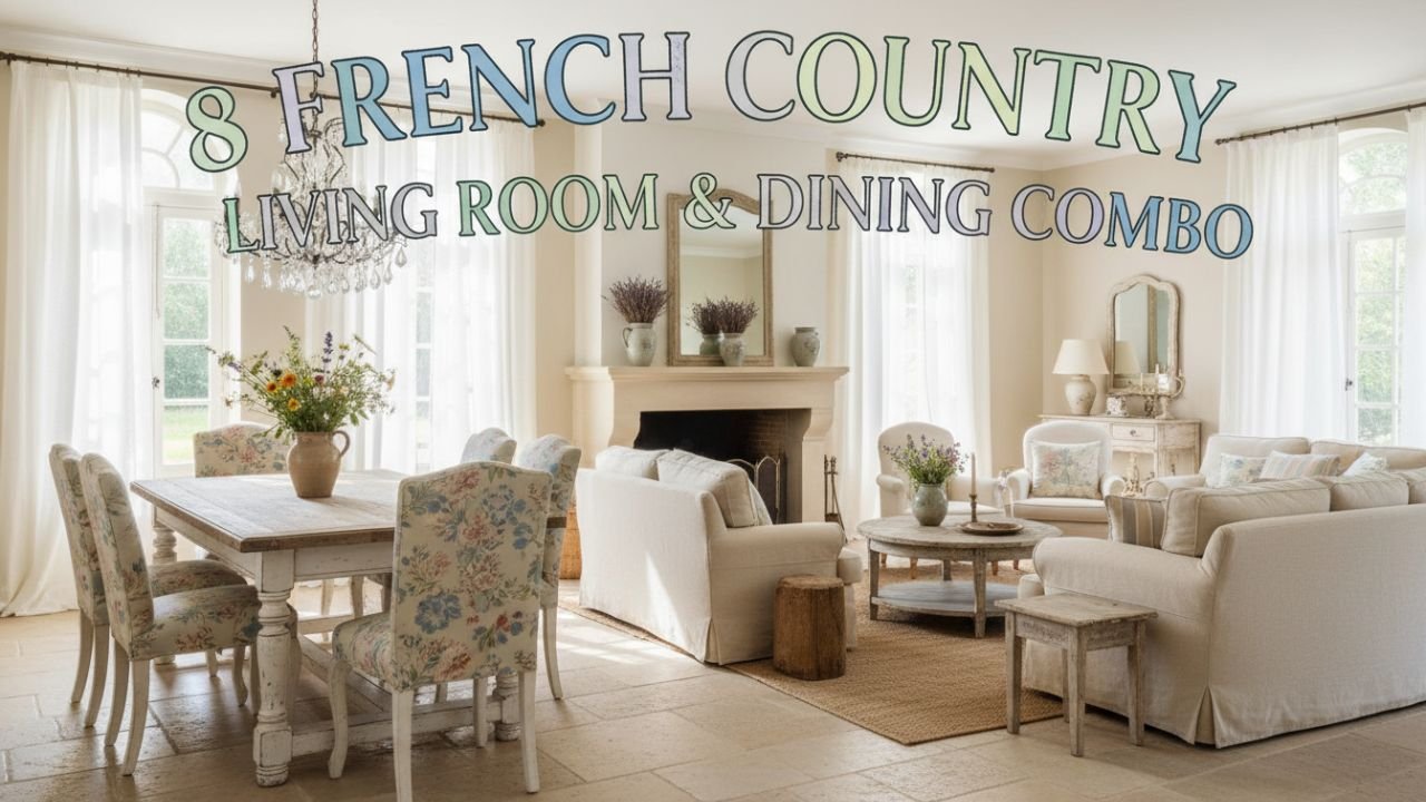 8 French Country Living Room and Dining Room Combo Ideas