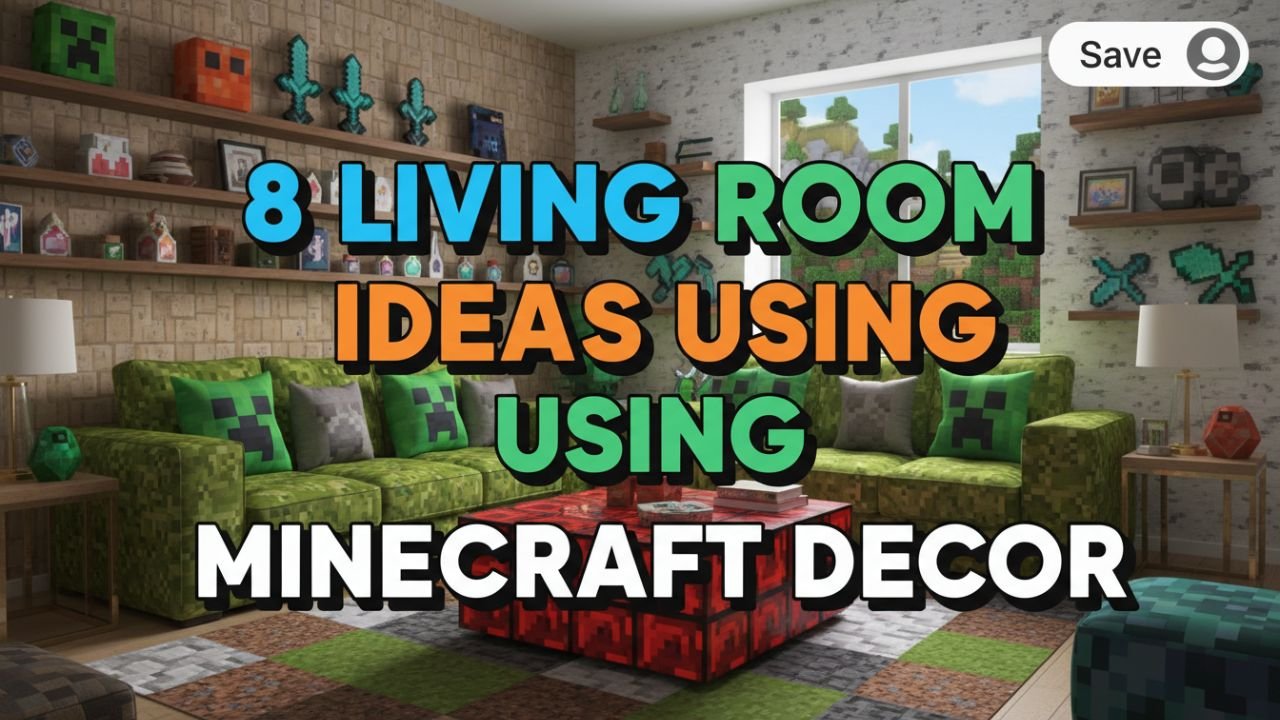 8 Futuristic Living Room Ideas Using Minecraft Decor
