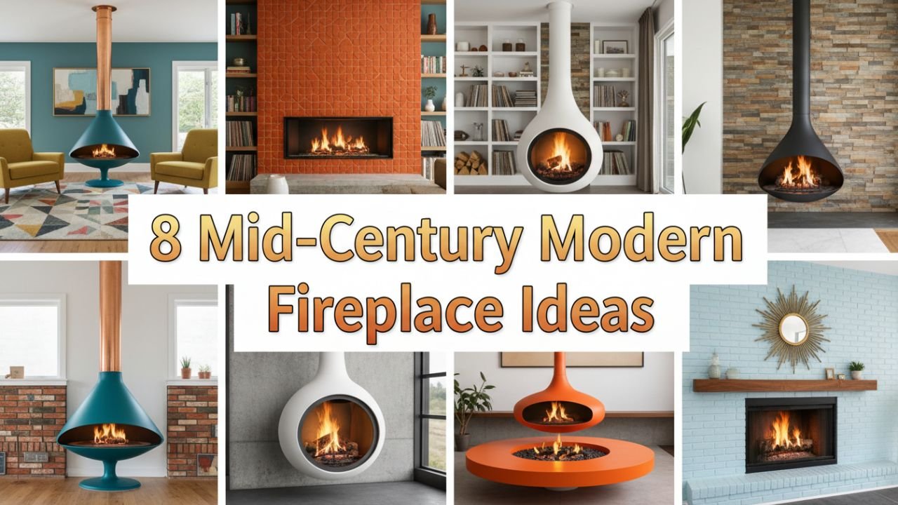 8 Mid-Century Modern Fireplace Ideas to Revamp Your Living Room