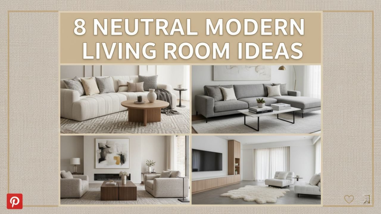 8 Neutral Modern Living Room Ideas for a Clean and Stylish Look
