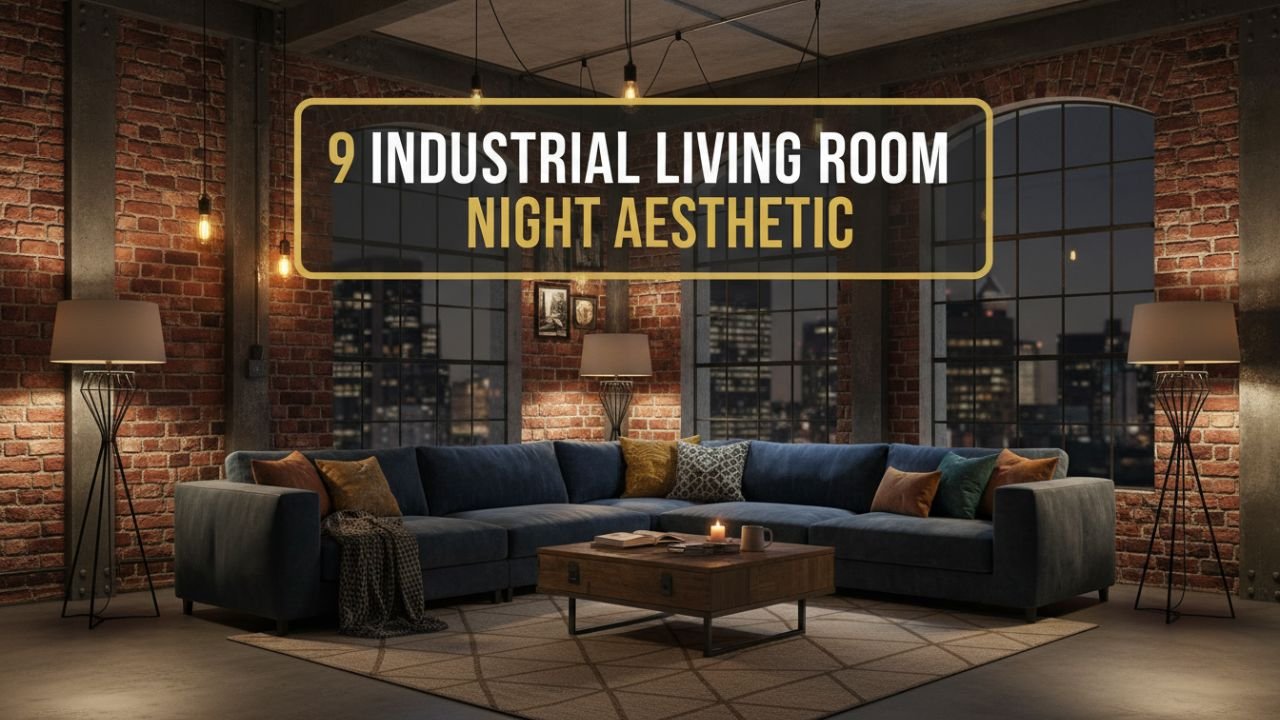 9 Industrial Living Room Night Aesthetic Ideas with a Moody Urban Feel