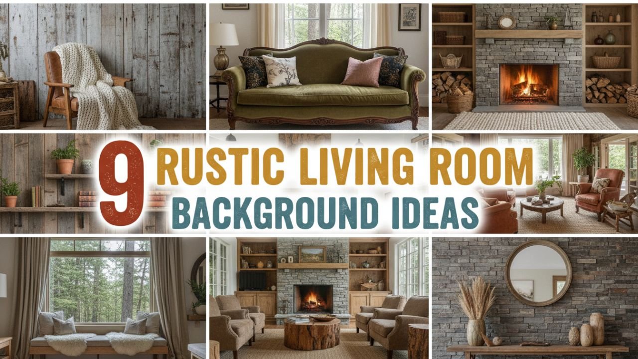 9 Rustic Living Room Background Ideas That Bring Natural Charm
