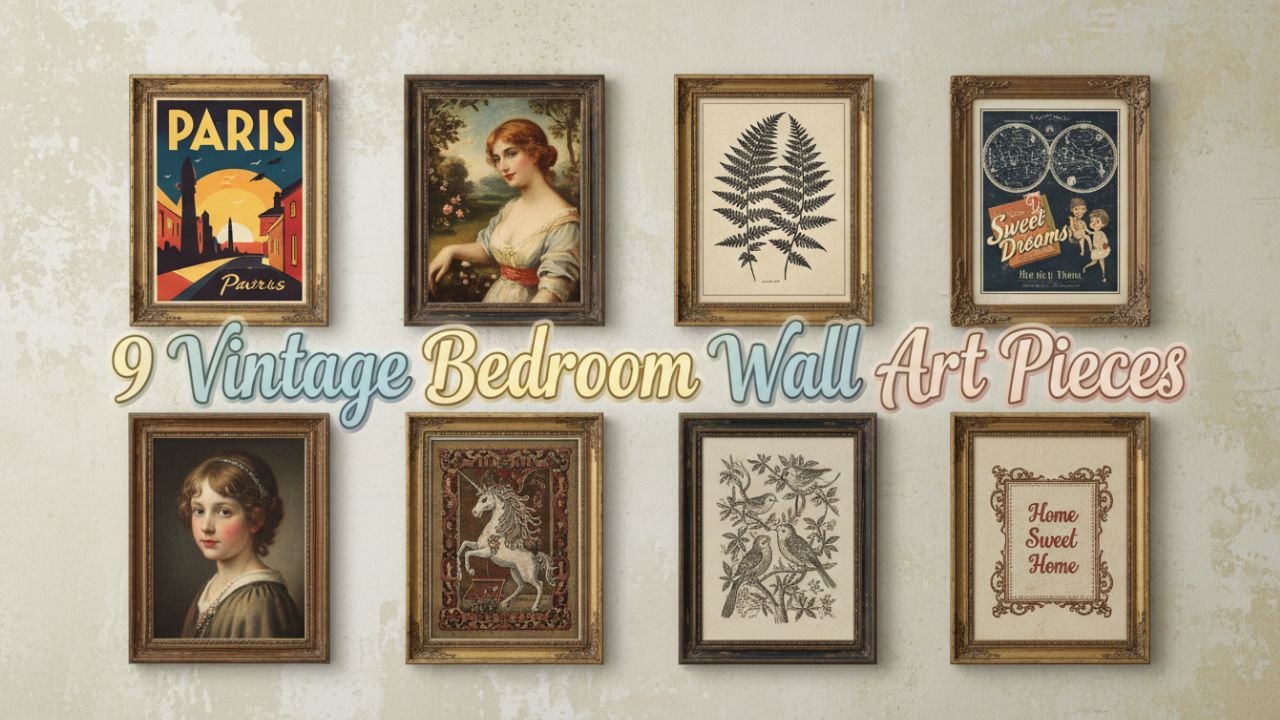 9 Vintage Bedroom Wall Art Pieces That Bring Timeless Charm