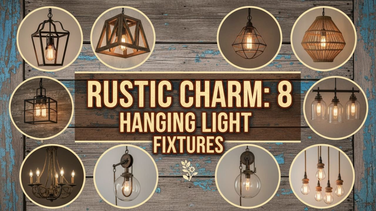 Rustic Charm 8 Hanging Light Fixtures for Cozy Living Rooms