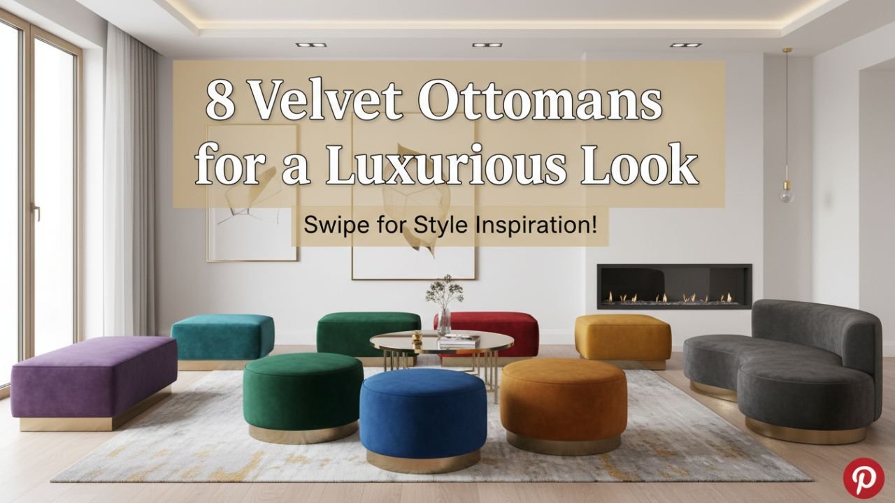 Top 8 Velvet Ottomans for a Luxurious Living Room Look