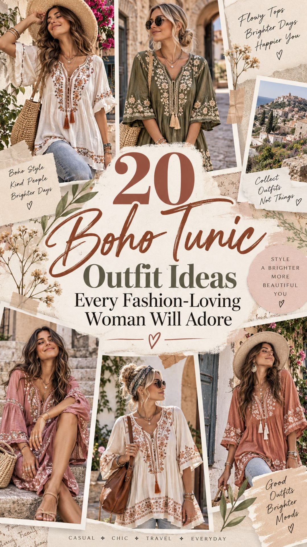 1.. 20 Boho Tunic Outfit Ideas Every Fashion-Loving Woman Will Adore
