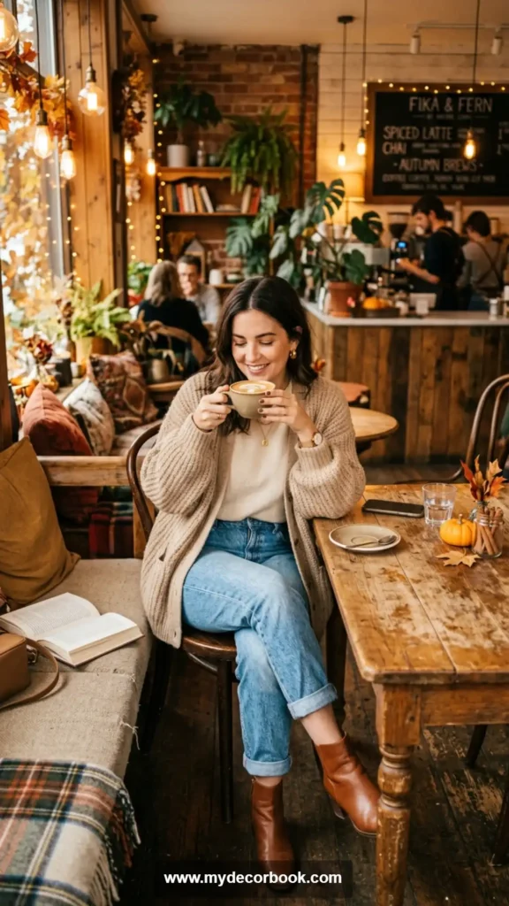 1. Oversized Cardigan With High-Waisted Mom Jeans