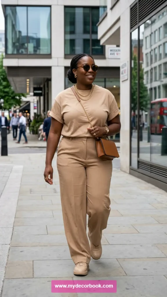 10. Monochrome T Shirt Outfit