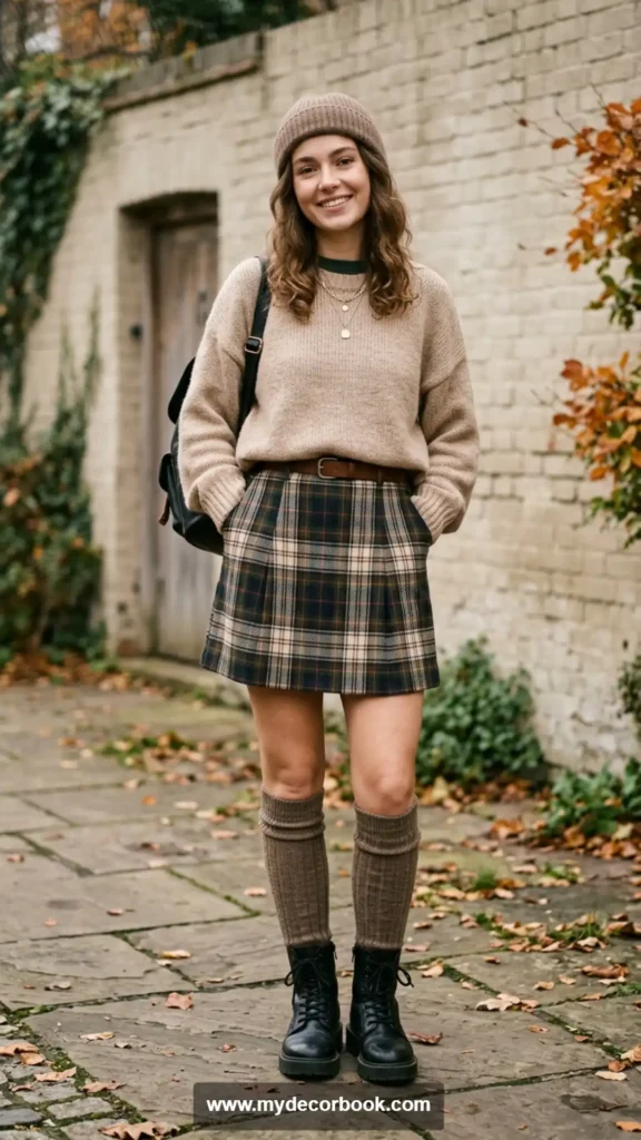 10. Oversized Sweater With Mini Skirt