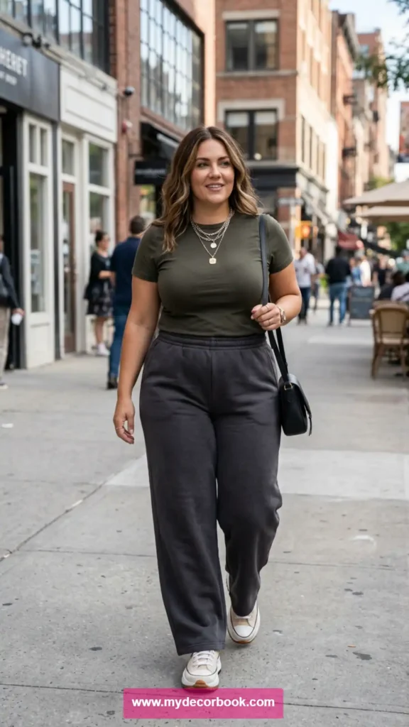 10. T-Shirt With Wide-Leg Sweatpants