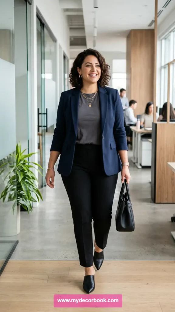 11. Plus Size T Shirt With Blazer