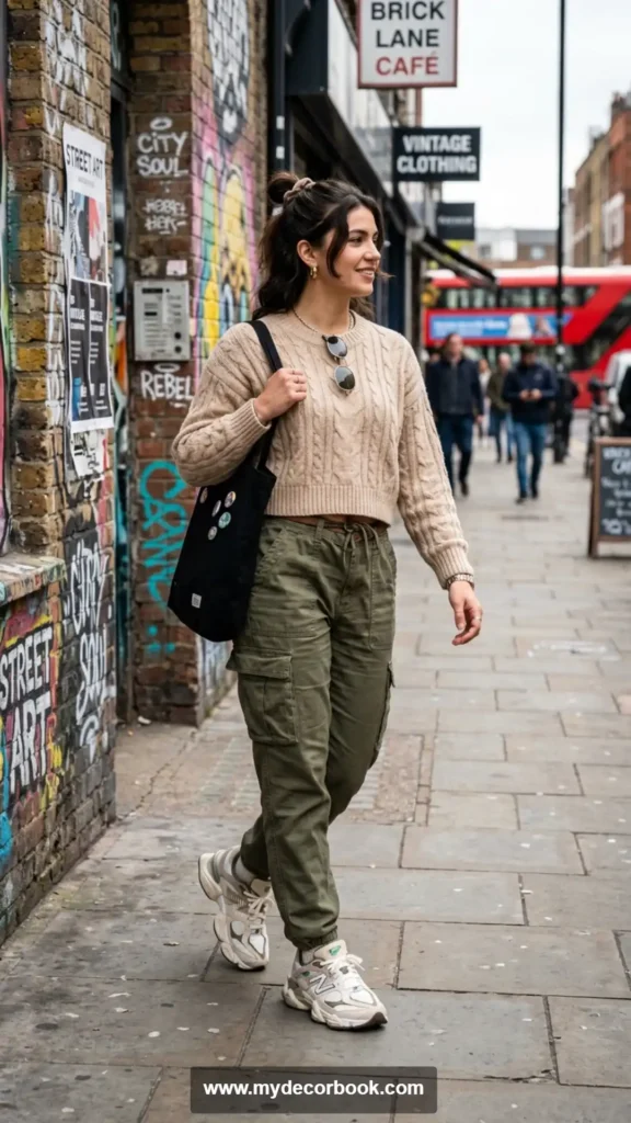 13. Cargo Pants With Crop Sweater