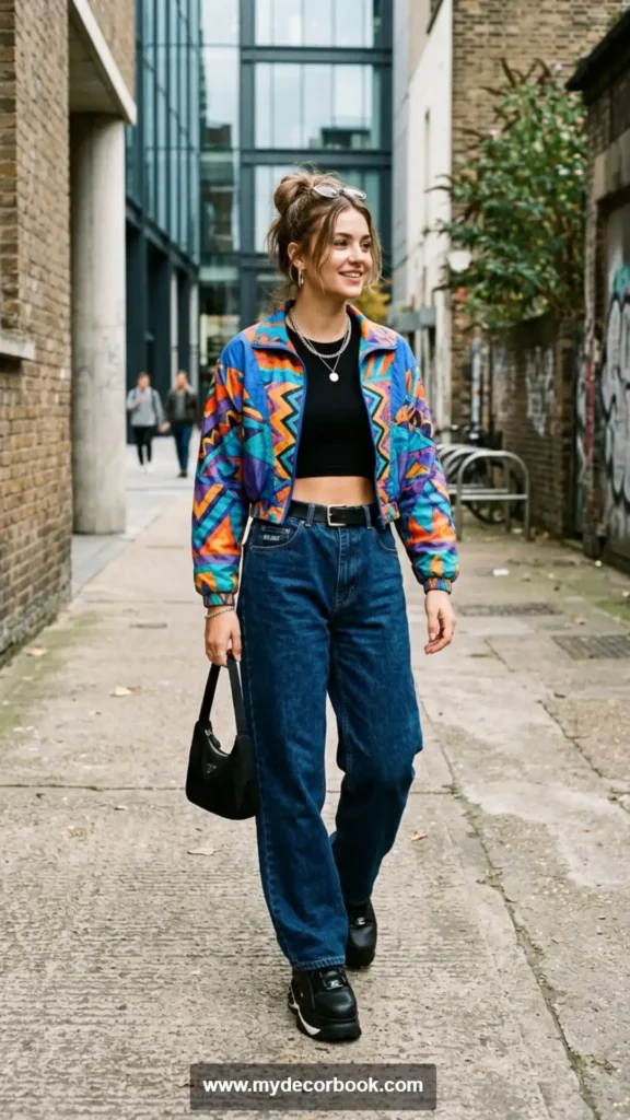 16. Cropped Jacket With Wide-Leg Jeans