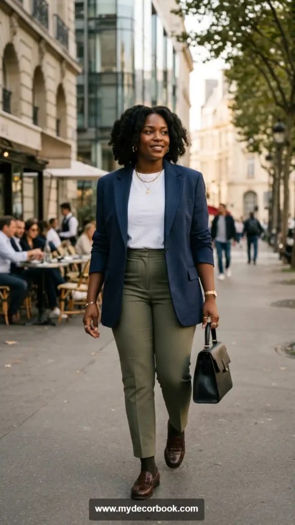 16. Oversized T Shirt with Blazer for Smart Casual Style