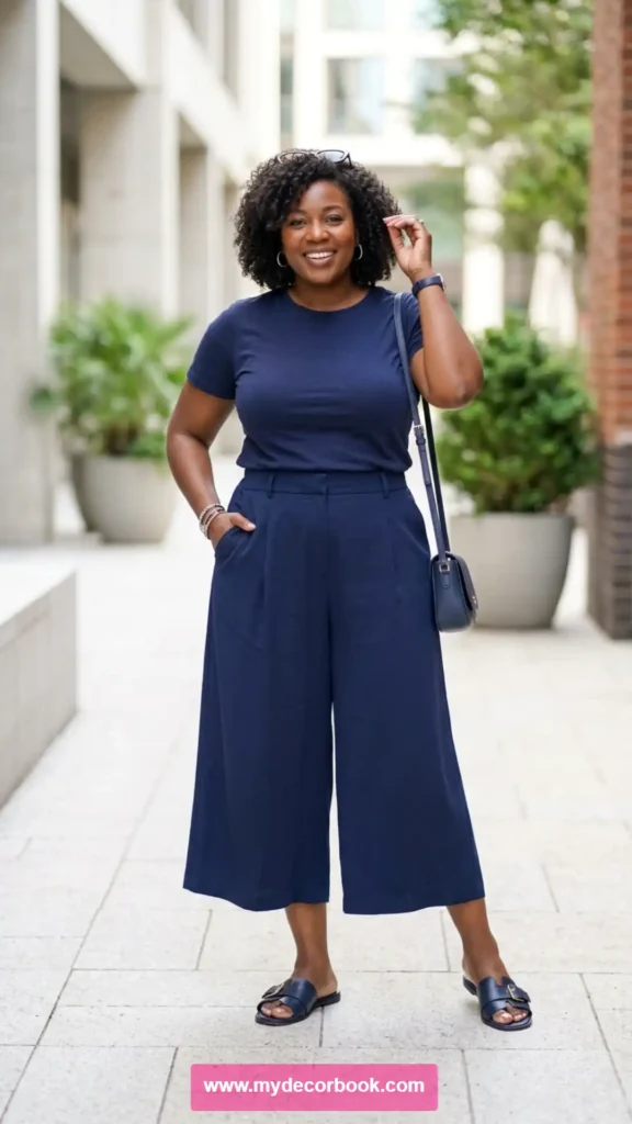 16. T-Shirt With Flowy Culottes