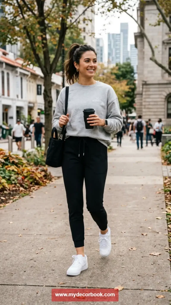 17. Athleisure Look with Joggers and Sneakers