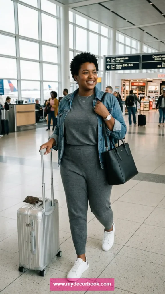 19. Plus Size Travel T Shirt With Matching Sneakers