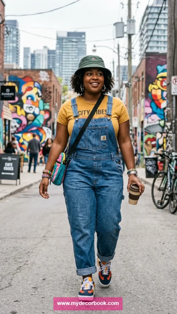 19. Streetwear T Shirt With Overalls