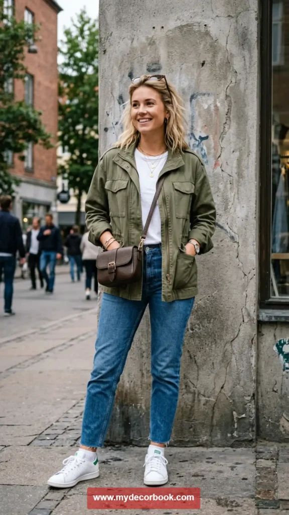 19. Utility Jacket with Casual Basics
