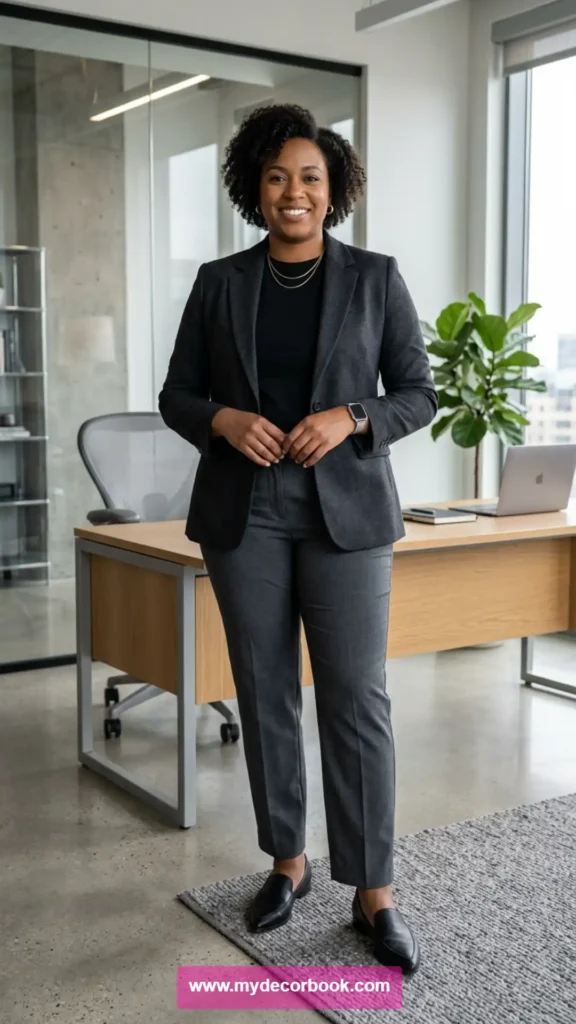 2. Black T Shirt With Blazer and Straight Pants
