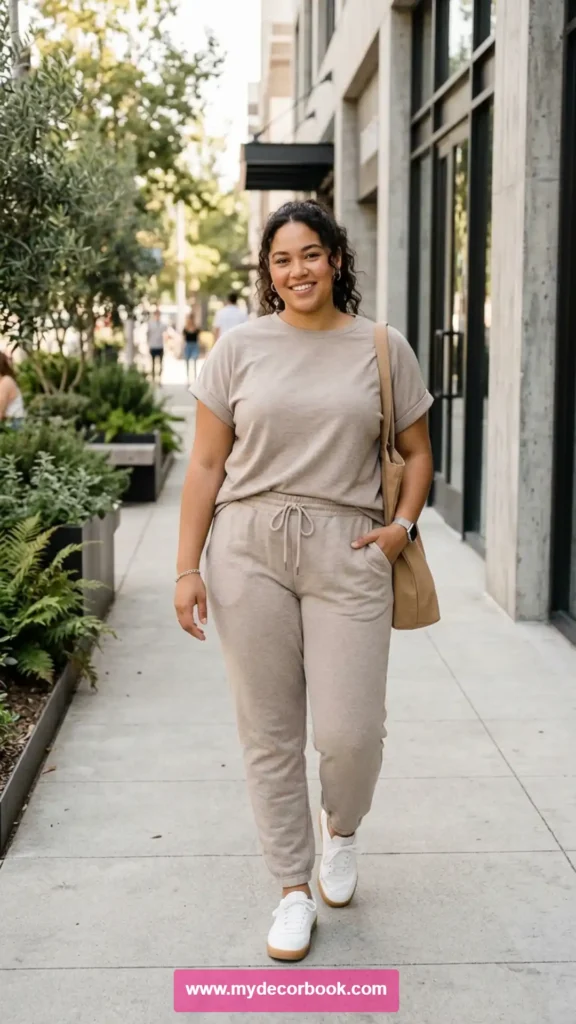 2. Plus Size T-Shirt With Matching Jogger Set