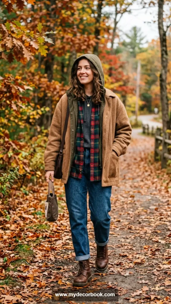 20. Hooded Jacket With Flannel Layers