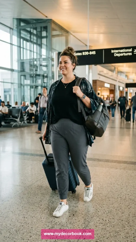 20. Plus Size T-Shirt Travel Outfit