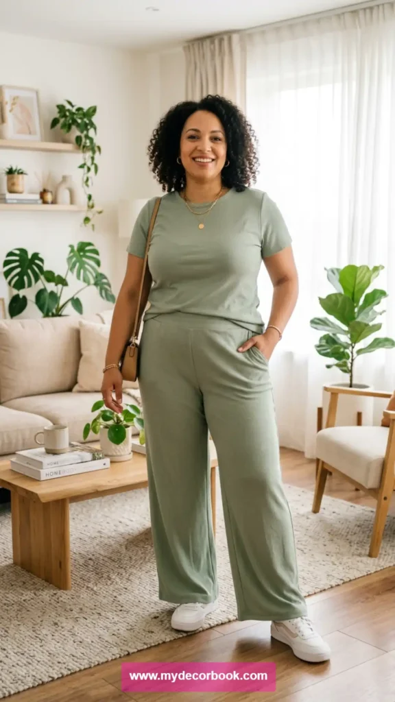 20. Plus Size T Shirt With Matching Co-Ord Set