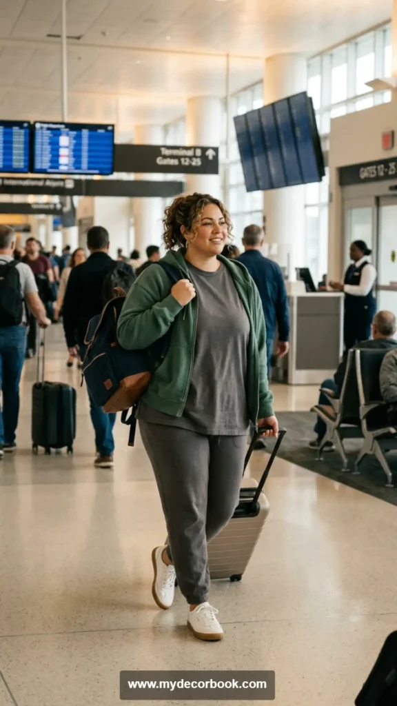 21. Oversized T Shirt with Sweatpants for Travel Days