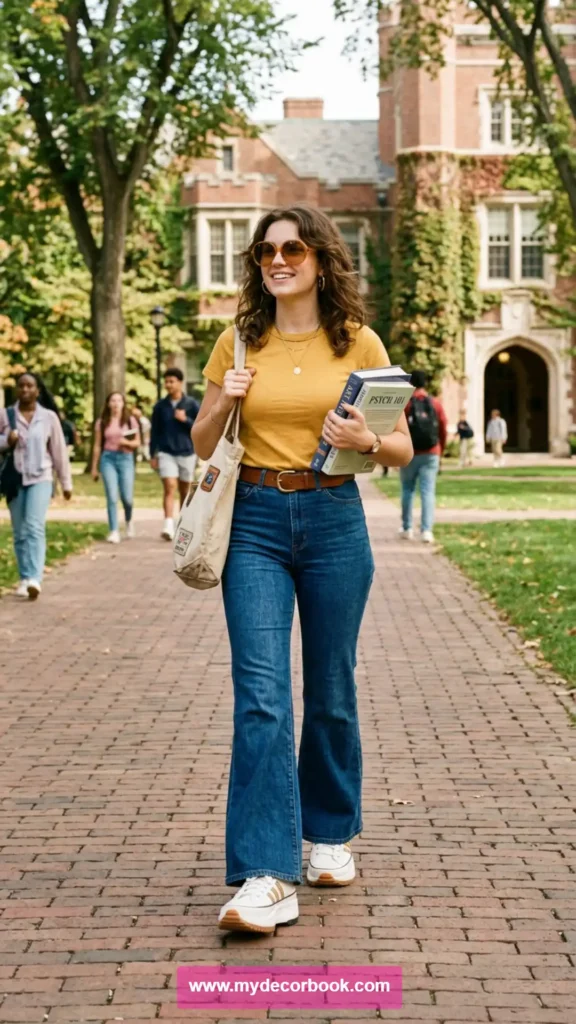 22. T-Shirt With Flared Jeans