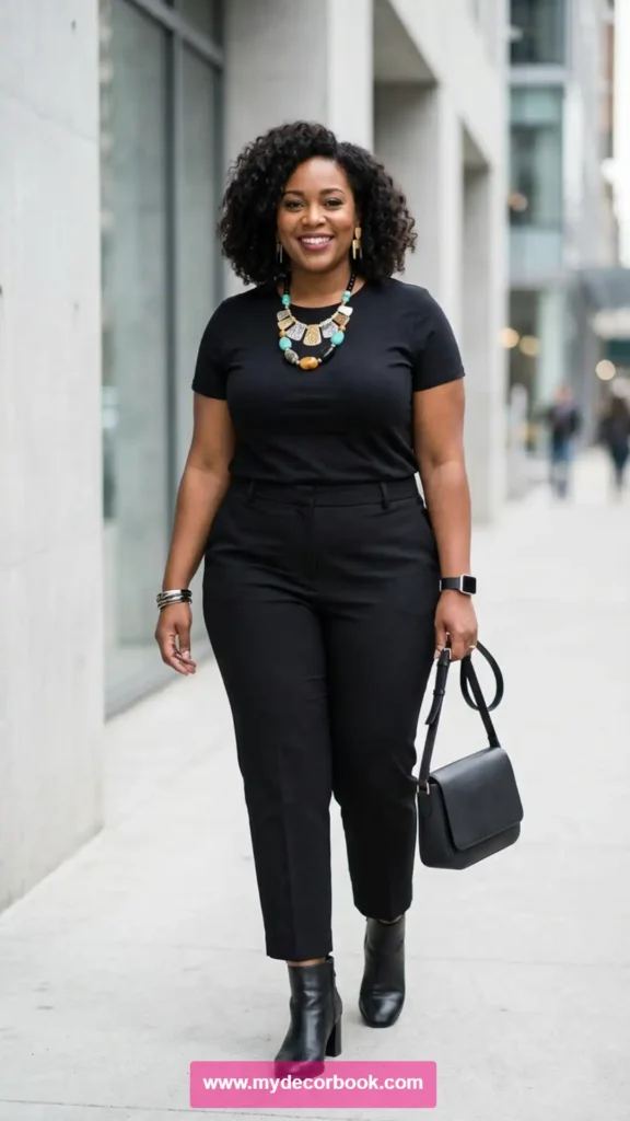 22. T-Shirt With Statement Necklace