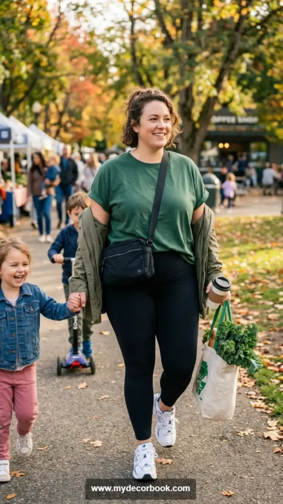 22. Weekend Mom Style T-Shirt and Leggings