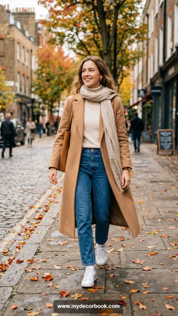 23. Long Coat With Sneakers