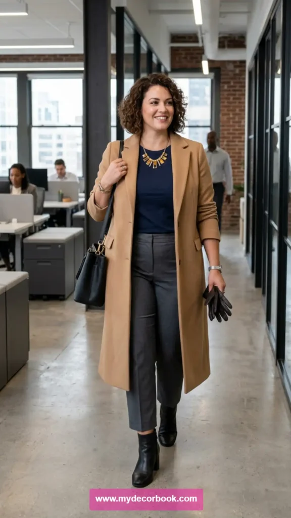 23. Plus Size T Shirt With Structured Coat