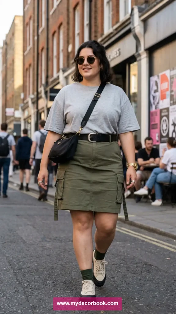 23. T Shirt With Cargo Skirt