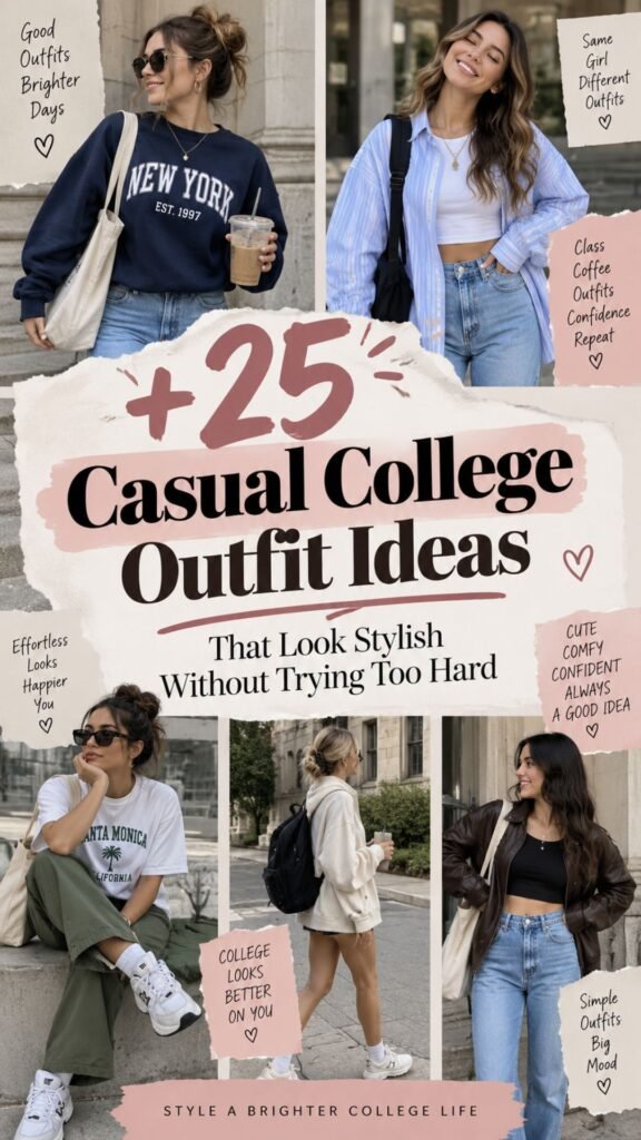 25 Casual College Outfit Ideas That Look Stylish Without Trying Too Hard