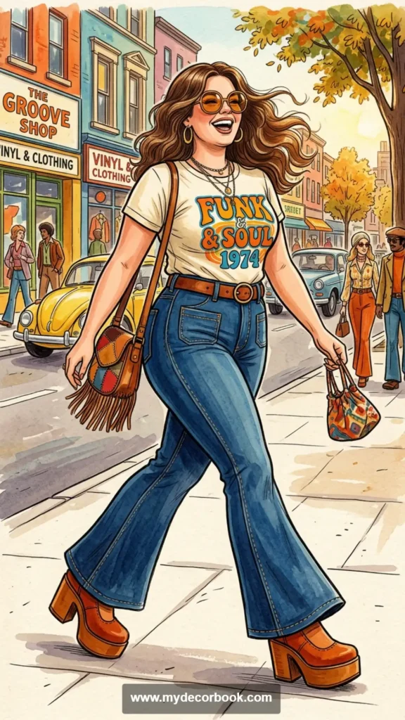 25. Graphic Tee With Flared Jeans