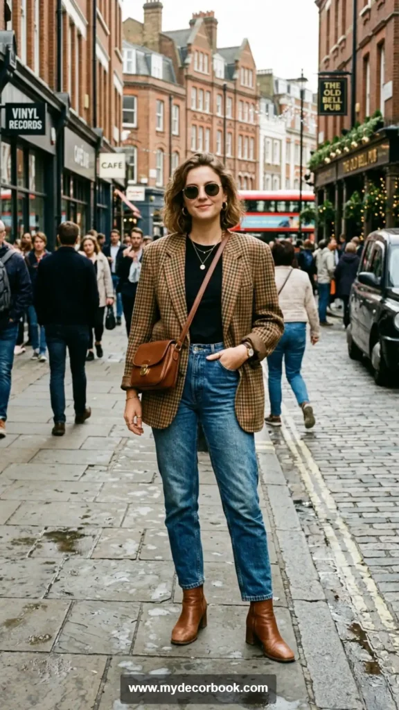 25. Plaid Blazer With Denim