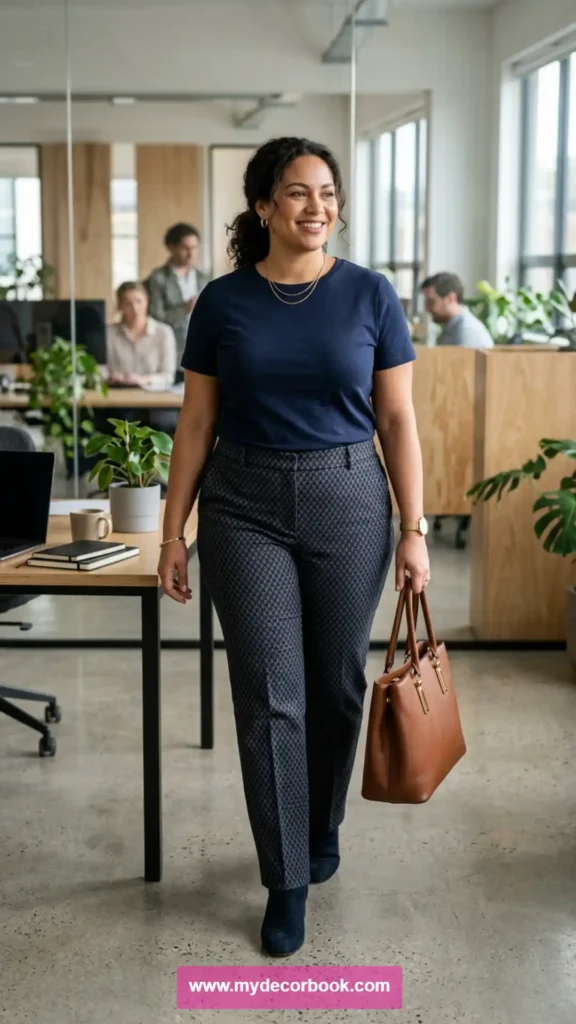 25. Plus Size T Shirt With Printed Pants