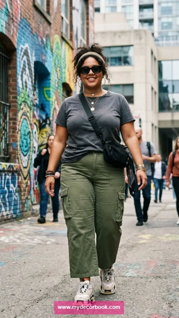 25. Plus Size T-Shirt With Streetwear Accessories
