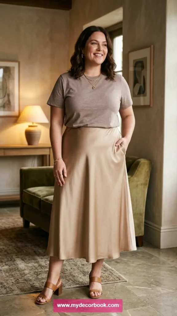 25. T-Shirt With Satin Skirt
